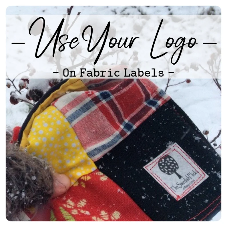 Use own logo custom fabric labels